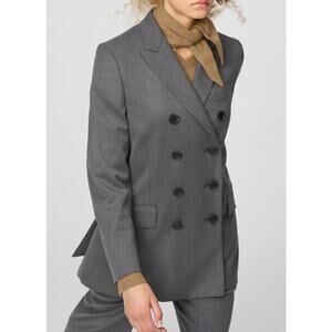 Uniqlo C Double Breasted Tailored Jacket in Gray